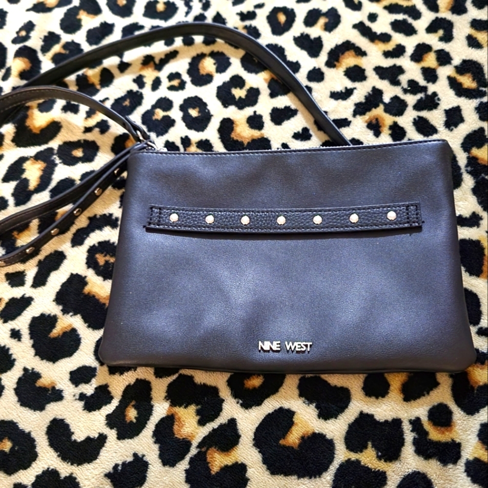 Nine West Crossbody Bag -Silver Studs-Hardware